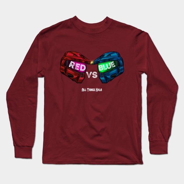 Halo: Red Vs Blue Long Sleeve T-Shirt by All Things Halo